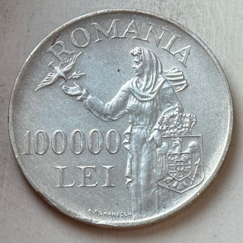 100000 lei 1946 romania mihai - lei,