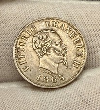 1863-M Silver Italy 50