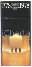 Stagione 1977-1978 TEATRO ALLA SCALA - Bicentenario - Pieghevole 40 pp.