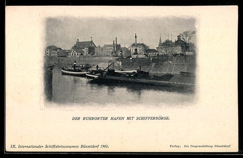 Ruhrort porto con - ak, ruhrort,