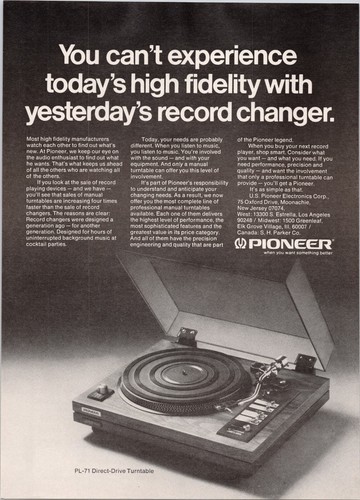 Pioneer giradischi a - pioneer, pl-71