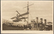 Vecchia cartolina collezione aerei 1916 aereo marina navale francese