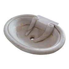 Lavandino outlet lavello in marmo scolpito conchiglia incasso bagno cucina