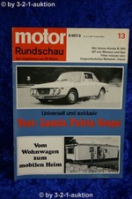 Motor Rundschau 13/68 Lancia Fulvia Coupe Honda N 360 Caravan Per Mobilhome