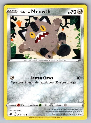 Galarian meowth 084 - galarian, 084/159