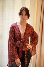 Top avvolgente pura seta