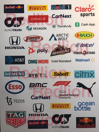 Adesivi red bull sponsor - red,