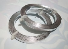 2mt /rotolo  di filo alluminio  piatto 3mmx1mm colore argento bijoux