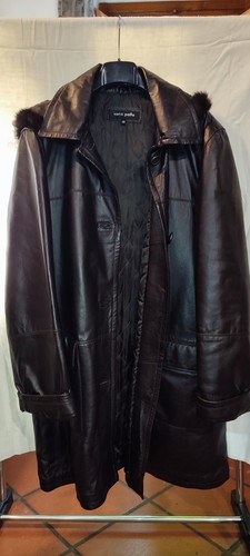 Cappotto vera pelle - cappotto, nero