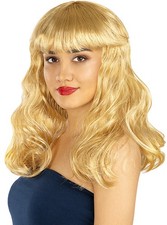 Parrucca bionda con frangia