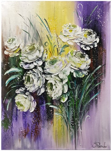 Quadro olio 80x60 - cm, rose