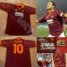 Maglia Shirt Trikot Camiseta As Roma home 1999/00 diadora Totti