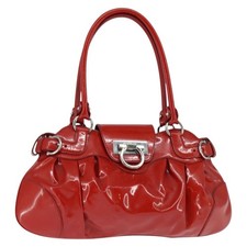 Salvatore Ferragamo Marisa Borsa A Tracolla In Pelle Laccata Rossa