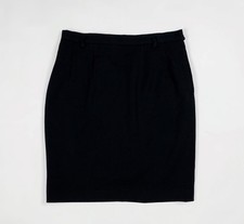 New york gonna donna usato nero elegante W34 tg 48 vintage misto lana T6581