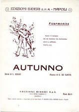 Spartito musicale napoletano Autunno per mandolino e fisarmonica con testo