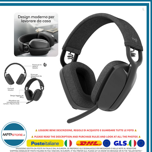 Cuffie wireless logitech zone - cuffie,