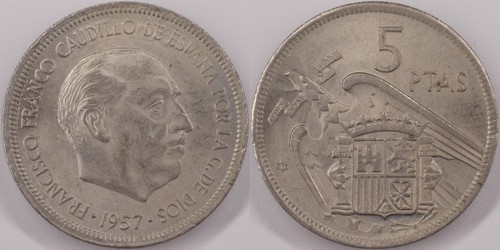 Spagna 1957 pesetas - (1967), 5