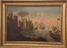 Quadro Antico.Quadro di  fine '700 in magnifica cornice Salvator Rosa;cm 67x90