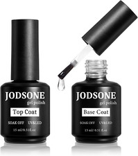 15Ml X 2 Base E Top Coat Semipermanente, Smalto per Unghie in Gel UV LED Soak of