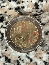 Moneta 2 euro 100 jahre Republik Osterreich anno 2018 RARA, con errori di conio