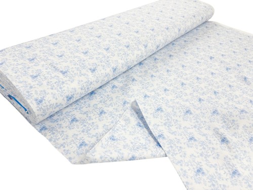Tessuto raso cotone blu - tessuto,