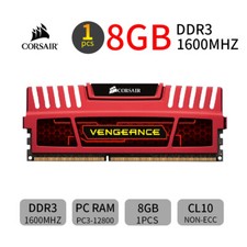Corsair Vengeance 8 GB DDR3 1600 MHz CL10 PC3-12800U 240 pin DIMM PC memoria desktop