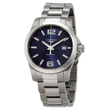 Longines Conquest quadrante blu 41 mm uomo L3.759.4.96.6