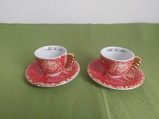 Thun: coppia tazzine "caffe al volo" Natale limited Edition 2008. Manico in oro