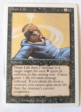 MTG MAGIC 1994 - DRAIN LIFE - SORCERY - REVISED EDITION - ENG 