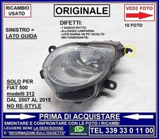 FANALE FARO ABBAGLIANTE LUCE DIURNA SINISTRO -difettato- FIAT 500 mod 312 07-15