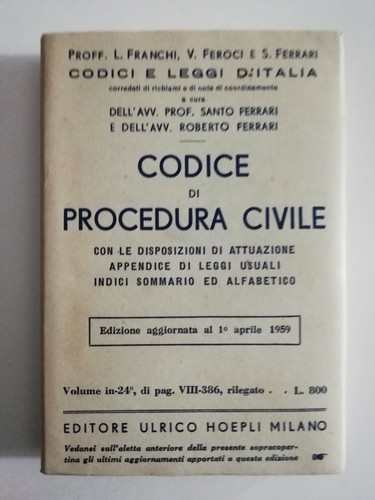 Codice procedura civile - procedura,