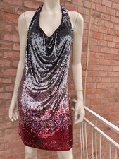 Patrizia Pepe dress Pink Disco Degrade’ Sequins Swarovski Women’s SZ IT42-S-M?✨