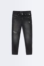 JEANS ZARA CON STRAPPI E SCHIZZI DI VERNICE  tg32 -50% SALE pantaloni pant denim