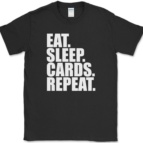 Maglietta eat sleep cards - maglietta,