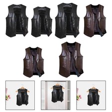 Gilet in pelle PU da uomo