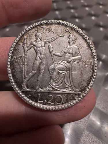 Regno italia lire 1927 - d'italia, 20