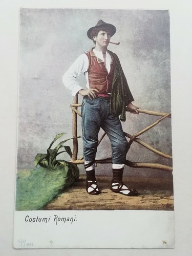 Cartolina costumi romani - cartolina,