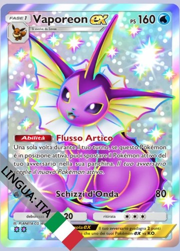 Carta digitale vaporeon ex - [carta,