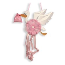 Fiocco Nascita Cicogna GRANDE Rosa decorativa idea regalo Baby Idea