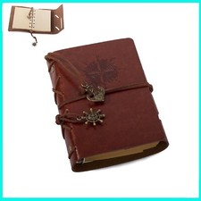 DIARIO TACCUINO AGENDA VINTAGE RETRO' IN ECO PELLE PER APPUNTI MEMO RILEGATA