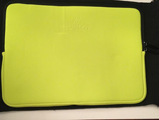 Hublot gadget borsa porta computer in neoprene giallo con logo e dustbag nera