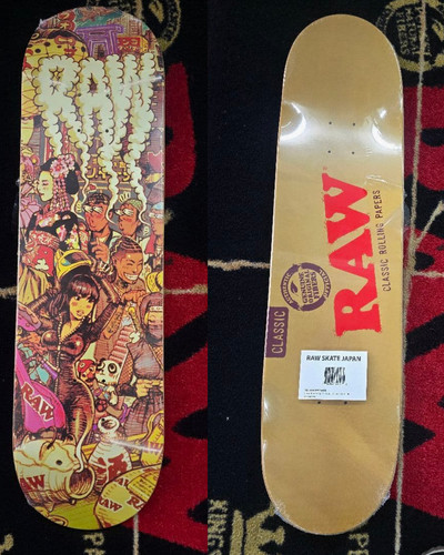 Raw classic skateboard deck - raw,