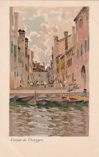 Cartolina venezia canale - di, ,canale