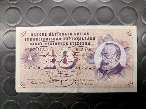Banconota franchi svizzera - banconota, 10