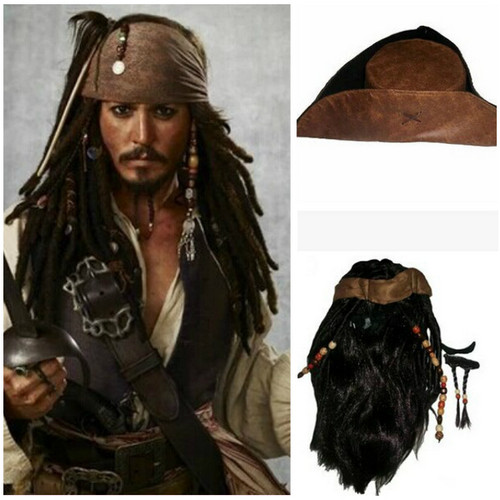 Cappello parrucca marrone - cappello,