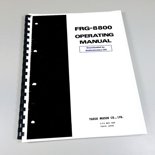 Yaesu frg 8800 - frg-8800, manuale