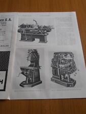 MODERNE MACCHINE UTENSILI ITALIANE MISAL INDUSTRIALI LECCO TORNIO OFFICINA EPOCA