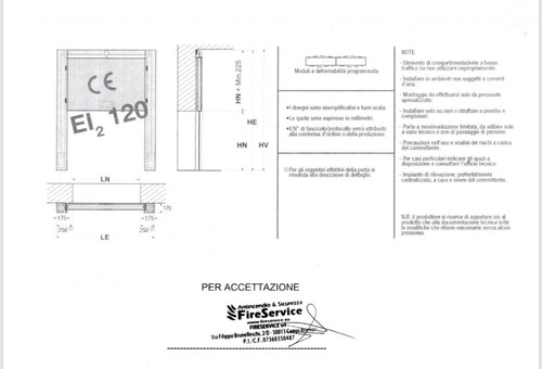 Saliscendi tagliafuoco rei - saliscendi, 120