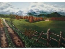 "novembre" Paesaggio Quadro Moderno Dipinto A Mano  Su Tela 50x70 Cm  Salerno