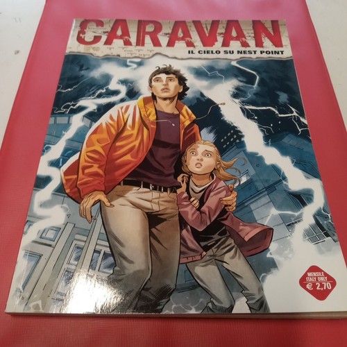 Fumetto caravan cielo - cielo, su